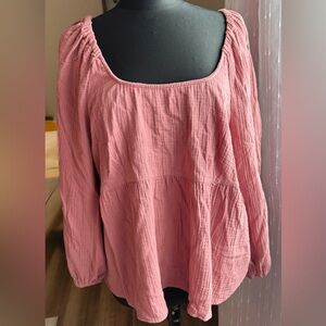 Universal Thread Blush Square Neck Blouse